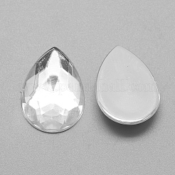 Acryl Strass Cabochons flach zurück X-GACR-Q010-10x14-16