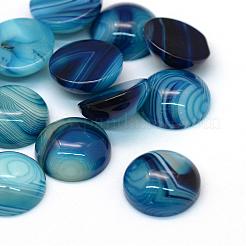Gefärbte natürliche gestreifte Achat-Cabochons G-R348-16mm-01