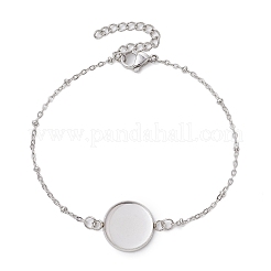 Armbänder aus 304 Edelstahl mit runder Cabochonfassung BJEW-JB11090-02
