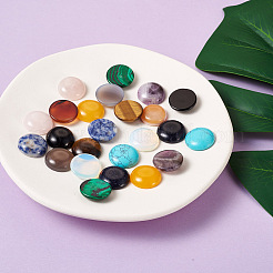 24 Stück Cabochons aus natürlichen und synthetischen Edelsteinen im 12-Stil G-FW0001-05