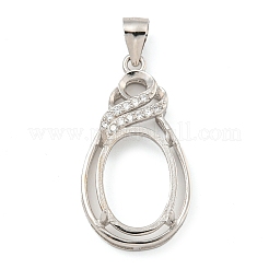925 Sterling Silber Anhänger Fassungen STER-B005-28P