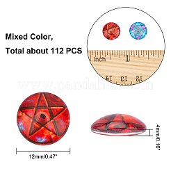 Glas cabochons GLAA-WH0025-28