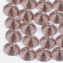 Polyesterfaden Stoff Cabochons WOVE-T008-02B-04