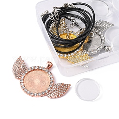 Kit zum Selbermachen einer Halskette mit Flügelanhänger DIY-FS0003-05