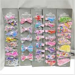 60 Stück 6 Farben Treibsand Pailletten Kunststoff Cabochons KY-CJ0001-41