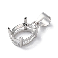 Rhodiniertes Gestell mit 925 Anhänger aus Sterlingsilber STER-NH0001-48P