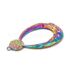 Ionenplattierung (IP) 304 Edelstahl große Anhänger Strass-Einstellungen STAS-A070-29MC