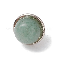 Halbrunde Kartenstecknadeln aus natürlichem und synthetischem Cabochon aus gemischten Steinen AJEW-TB00019