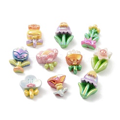 Deko-Cabochons aus undurchsichtigem Harz mit Frühlingsthema RESI-D010-06