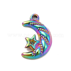 Ionenplattierung (IP) 304 Edelstahl Anhänger Strass-Einstellungen STAS-F282-02MC