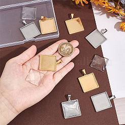 Kit zur Herstellung eines leeren quadratischen Anhängers zum Selbermachen DIY-UN0005-45
