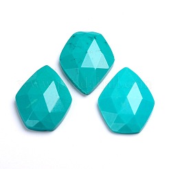 Gefärbt facettiert natürliche howlite cabochons G-D763-02