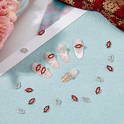 40 Stück 2 Farben Legierung Strass Cabochons MRMJ-HY0001-26