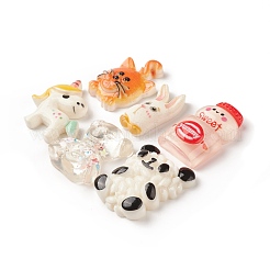 Undurchsichtige und transparente Cabochons aus Harz RESI-XCP0001-85