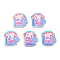 Transparent bedruckte Acryl-Cabochons TACR-N016-28