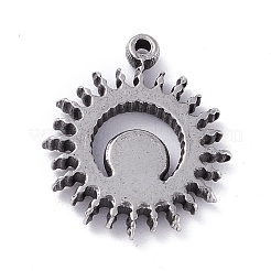 Anlaufgeschützte Cabochon-Fassungen für Anhänger aus Edelstahl 304 STAS-P288-20P