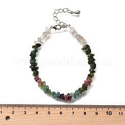 Armbänder aus natürlichen Turmalin-Chip-Perlen für Frauen BJEW-M110-02