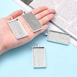 Aluminium-Anhänger Fassungen für Cabochons PALLOY-2418-AS-FF
