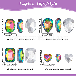 64 Stück Glas-Strass-Cabochons im 4-Stil RGLA-FG0001-19