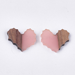 Cabochons aus Harz und Walnussholz RESI-S358-89B