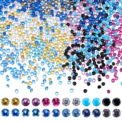1200 Stück 12 Farben Zirkonia-Cabochons ZIRC-SC0001-29