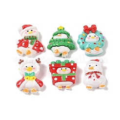 Weihnachts-Deko-Cabochons aus undurchsichtigem Harz RESI-S391-09