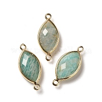 Подвески-коннекторы из натурального амазонита с граненой отделкой&nbsp;G-K347-03G-21