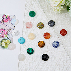 16 Stück 16 Stile natürliche und synthetische gemischte Edelstein-Cabochons G-FH0002-31