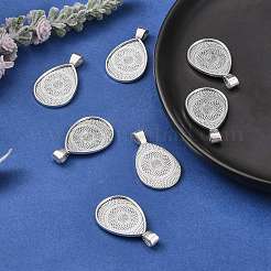Aluminium-Anhänger Fassungen für Cabochons PALLOY-E436-87AS