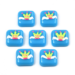 Undurchsichtige Harz-Email-Cabochons CRES-N031-032