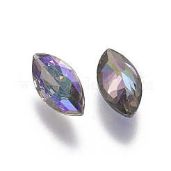 Galvanisierte Cabochons mit spitzem Rücken aus Zirkonia ZIRC-I024-5x10-02