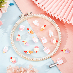 50 Stück undurchsichtige Harz-Decoden-Cabochons CRES-SC0002-46