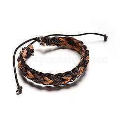 Einstellbar Lederband Armbänder geflochtene BJEW-M169-17