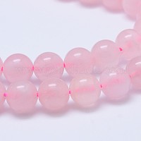 Нити из натурального мадагаскарского розового кварца розового цвета&nbsp;G-D654-10mm