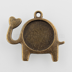 Vintage tibetischen Stil Legierung geschnitzten geflügelten Herzen Brosche cabochon Fassungen PALLOY-N0088-54AB-NF