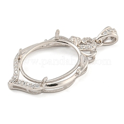 925 Sterling Silber Anhänger Fassungen STER-B005-15P