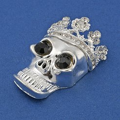 Halloween-Motiv-Legierung mit Glas-Strass-Cabochons FIND-B033-02A-S