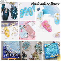 800 Stück Cabochons aus Legierung und Messing im Ozean-Stil MRMJ-OC0002-63