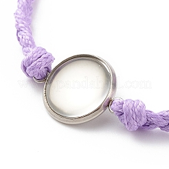 Verstellbare Koran-Armbänder aus gewachstem Polyester AJEW-JB01131-02