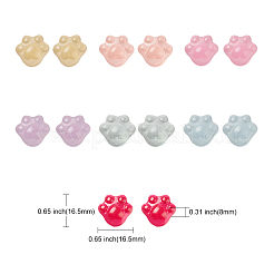 40 Stück 8 Farben transparente Harz Cabochons RESI-CJ0001-238
