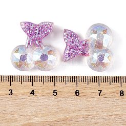 Transparente Epoxidharz Frucht Kirsche Decoden Cabochons CRES-M034-08B