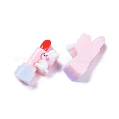 Undurchsichtige süße Tierharz Decoden Cabochons RESI-B024-02C
