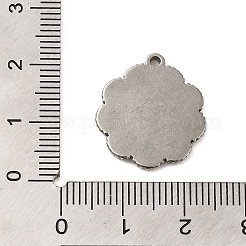 Cabochon-Fassungen für Anhänger aus Edelstahl 304 STAS-G344-06P