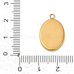 Ionenplattierung (IP) 304 Edelstahl Anhänger Cabochon-Einstellungen STAS-WH0055-02B-G