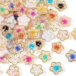 Pandahall 200 Stück 10 Farben plattierte Acryl-Cabochons OACR-TA0001-17