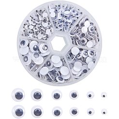 Schwarz wackeln Auge brauchen Kleber auf runde bewegliche wackelig googly Augen 4-9mm KY-PH0001-01