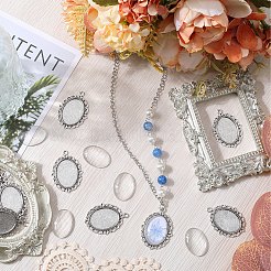 DIY-Kit zur Herstellung eines leeren ovalen Kuppelanhängers DIY-SC0023-73