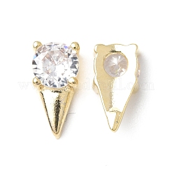 Messing-Mikro pflastern klare Zirkonia Cabochons KK-A174-16G