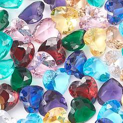 50 Stück 10-farbige Zirkonia-Cabochons mit spitzer Rückseite ZIRC-CJ0001-24
