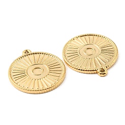 PVD-Vakuumbeschichtung 304 Edelstahl Anhänger Cabochon Fassungen STAS-F287-48G